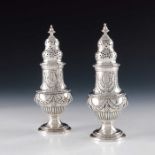 A pair of Victorian silver casters, Charles Stuart Harris, London 1896