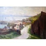 Frank Lewis Emanuel (1865-1948), A Northern Coastal Village, oil on canvas
