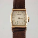 Longines, a 14ct gold wrist watch