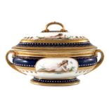 Antonin Boullemier for Minton, a painted sauce tureen and cover