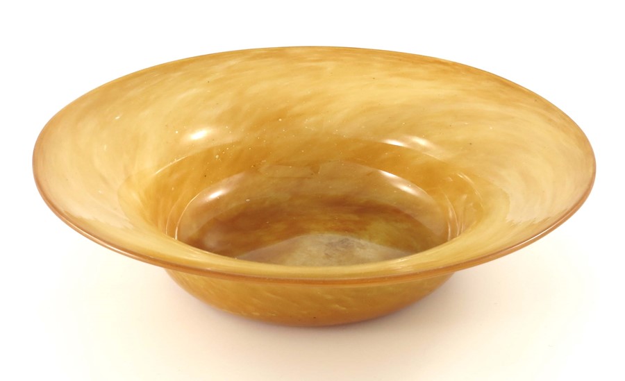 James Powell and Sons, Whitefriars, a Cloudy amber glass bowl - Image 7 of 8