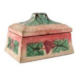 Mary Watts for Compton Pottery, an Arts and Crafts relief moulded Vine trinket box