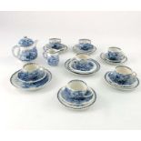 A Wedgwood blue and white toy tea service