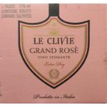 Le Clivie Grand Rosé, vino spumante, six bottles, 75cl (6)
