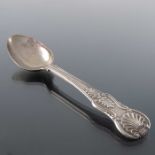 A George IV Provincial silver dessert spoon, John Walton, Newcastle 1825