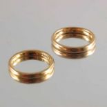 Two wedding band rings