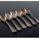 A set of six American silver spoons, Alvin, circa 1917, Maryland pattern