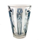 Rene Lalique, a Gobelet Six Figurines glass vase