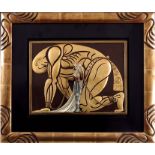 † Erté (Romain de Tirtoff) (1892-1990), Samson & Delilah, a bronze wall sculpture