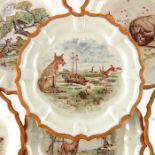 Emile Lessore for Wedgwood, a set of six creamware Fables plates