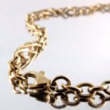 A 9ct gold fancy-link necklace