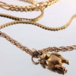 Three 9ct gold chains