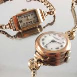 Two early 20th century 9ct gold wrist watches