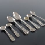 George III and later Scottish silver spoons, Edinburgh and Glasgow makers