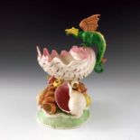 A Belleek first period Griffin and Clam Shell comport