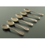 A set of six Edwardian silver spoons