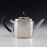 A George III silver teapot, Hester Bateman, London 1785