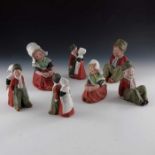 A collection of Gebruder Heubach bisque children figures