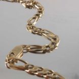 A 9ct gold figaro-link necklace