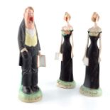 Three Schafer and Vater novelty bisque figures, The Nightingale and Mr Bass