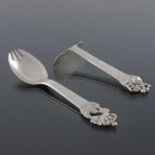 A pair of Danish silver novelty eating tools, Copenhagen 1938