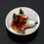 A silver and enamelled button