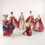 Six Royal Doulton figures