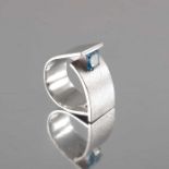 Daniel Vior, a silver blue topaz single-stone Pexia dress ring