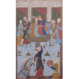 Persian School (18th/19th century), Court Scene with Musicians