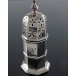 A Victorian silver shaker, Henry Matthews, Birmingham 1899