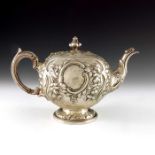 A Victorian Scottish silver teapot, Marshall and Sons and Elder and Co., Edinburgh