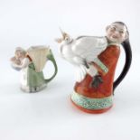 Two Schafer and Vater novelty jugs