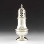 A large George II silver caster, Thomas Bamford, London 1733