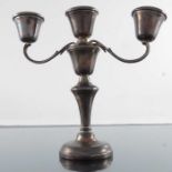 An Elizabeth II silver candelabrum, A L Davenport Ltd., Birmingham 1956