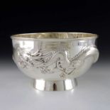 A Chinese export silver bowl, Wang Hing, Canton circa 1900