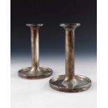 A pair of George V silver candlesticks, A J Zimmerman, Birmingham 1929