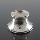 A E Jones for G L Connell, an Arts and Crafts silver plated Ruskin set inkwell