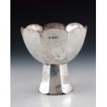 An Arts and Crafts silver pedestal bowl, William Hutton, Sheffield 1909