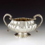 Paul Storr, a George IV silver twin handled bowl, London 1827