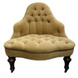 A Victorian button back upholstered corner chair