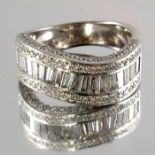 An 18ct gold vari-cut diamond dress ring