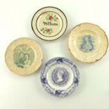 Four Victorian commemorative nursery plates