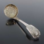 A Victorian silver sifter spoon, George Adams, London 1849