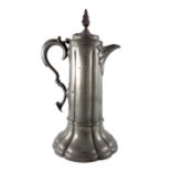 A Victorian Gothic Revival pewter flagon, James Dixons & Sons,