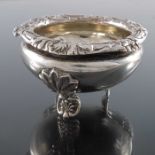 An early Victorian silver salt cellar, Joseph and Albert Savory, London 1840