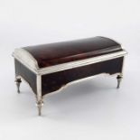 A George V silver and tortoiseshell jewellery casket, William Comyns, London 1928
