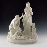 William Beatie for Wedgwood, a large Parian figure group Finding Moses