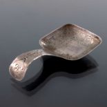 A George III silver caddy spoon, Joseph Willmore, Birmingham 1812