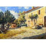 Impressionist Movement (20th century), French Country Scene, oil on canvas