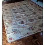 An embroidered Aubusson rug, 358cm x 258cm
